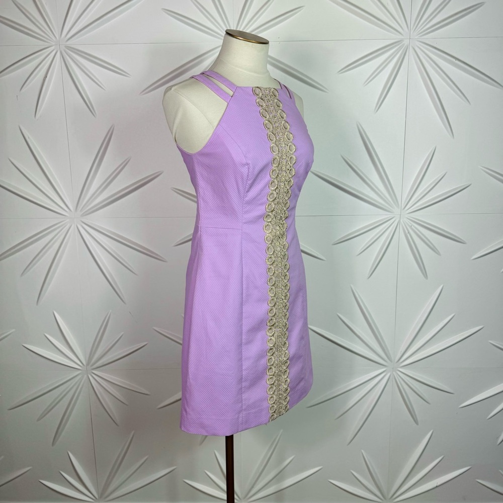 Lilly Pulitzer Pearl Stretch Shift Dress in Lilac Freesia - Picture 10 of 15